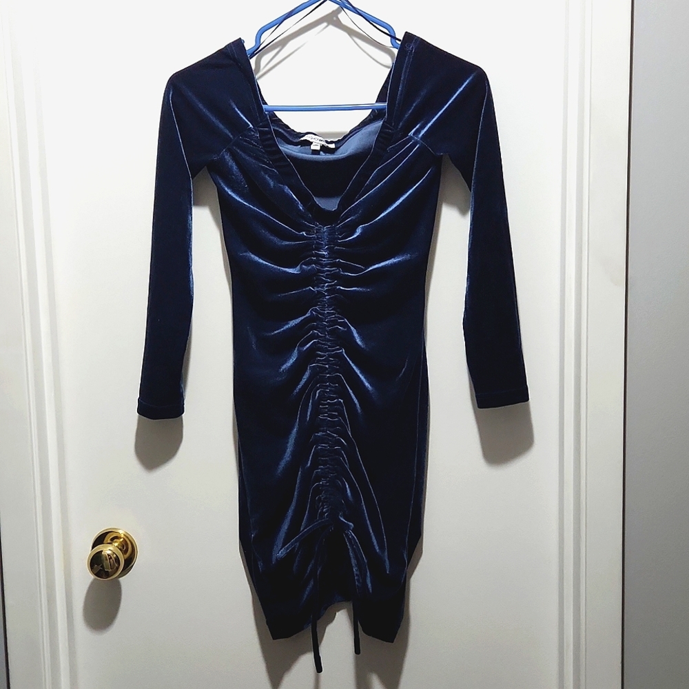 XS Dark Blue Velvety Dress